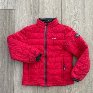 Lole kids red thin puff jacket size medium 7/8